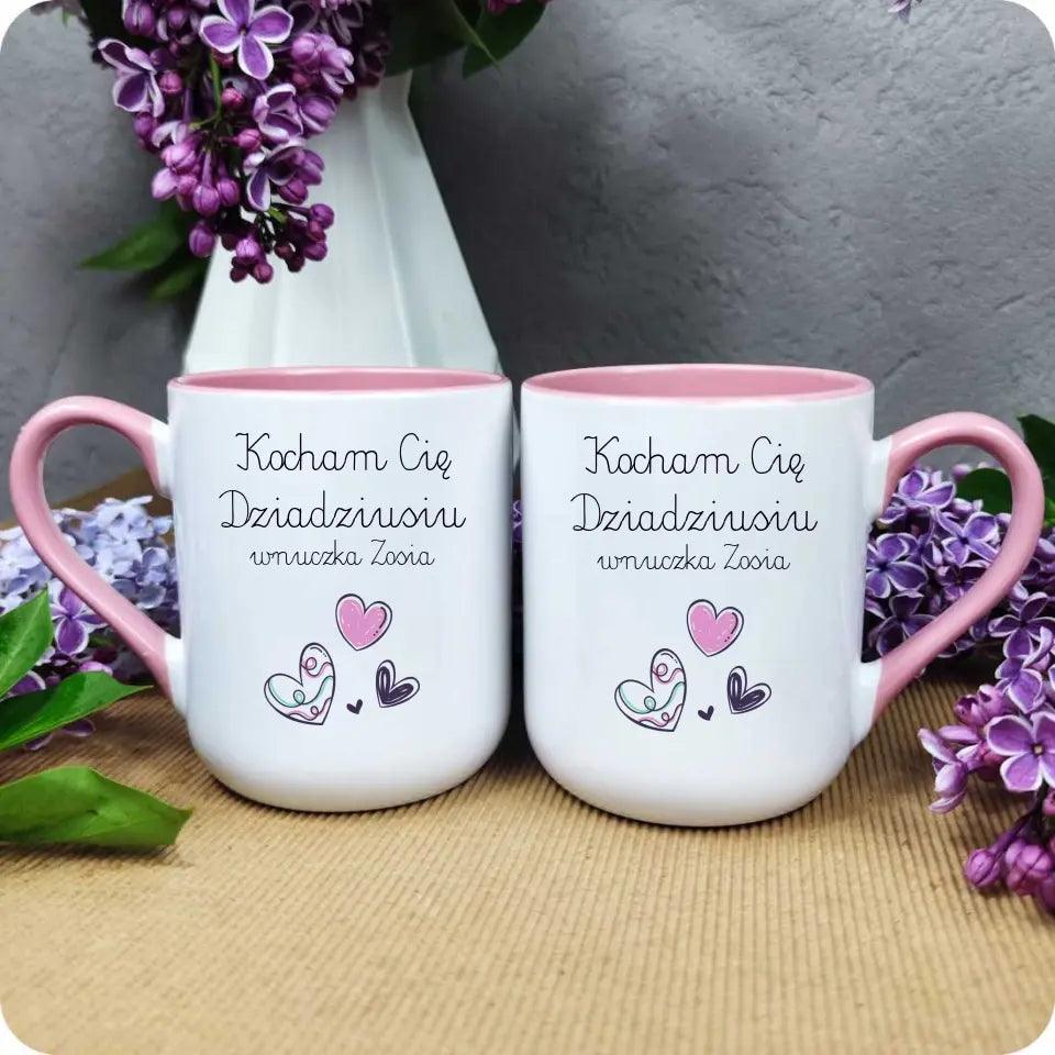 Personalizowany kubek dla dziadka Kocham Cię dziadziusiu, na Dzień Dziadka - storycups.pl