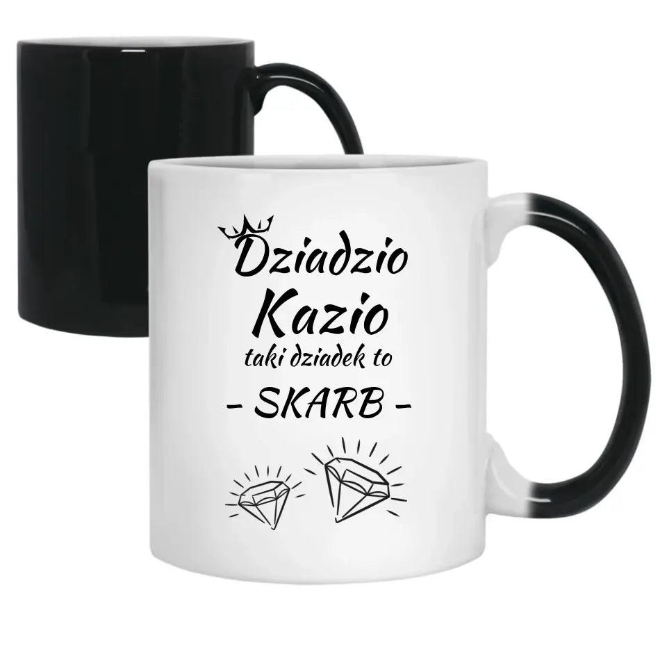 Kubek z imieniem dla dziadka Taki dziadek to skarb, na Dzień Dziadka - storycups.pl