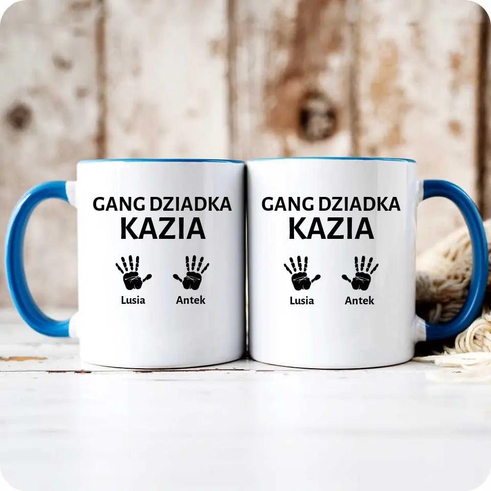 Kubek z imieniem dla dziadka na prezent Gang Dziadka, na Dzień Dziadka - storycups.pl