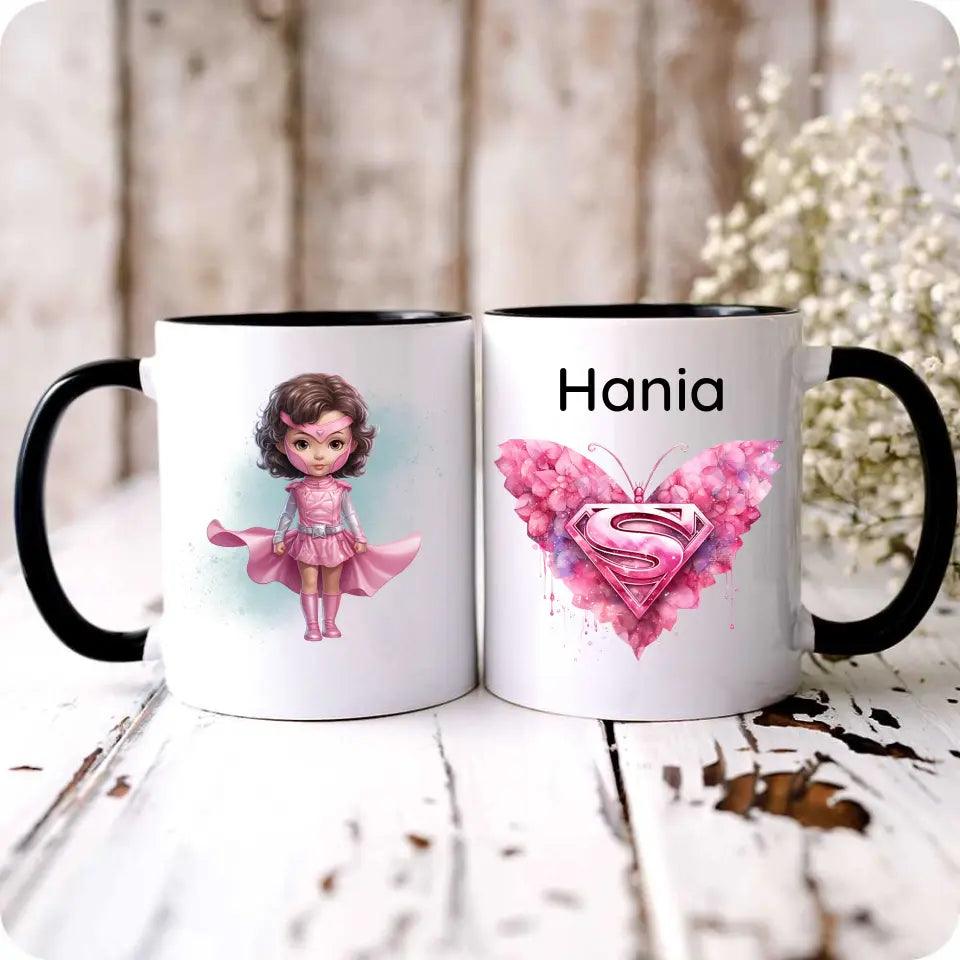 Personalizowany kubek dla dziewczynki Superbohaterka DD02 - storycups.pl