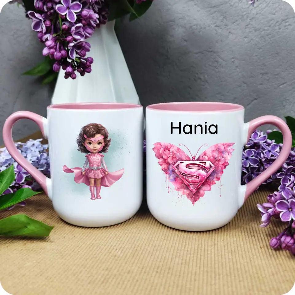 Personalizowany kubek dla dziewczynki Superbohaterka DD02 - storycups.pl