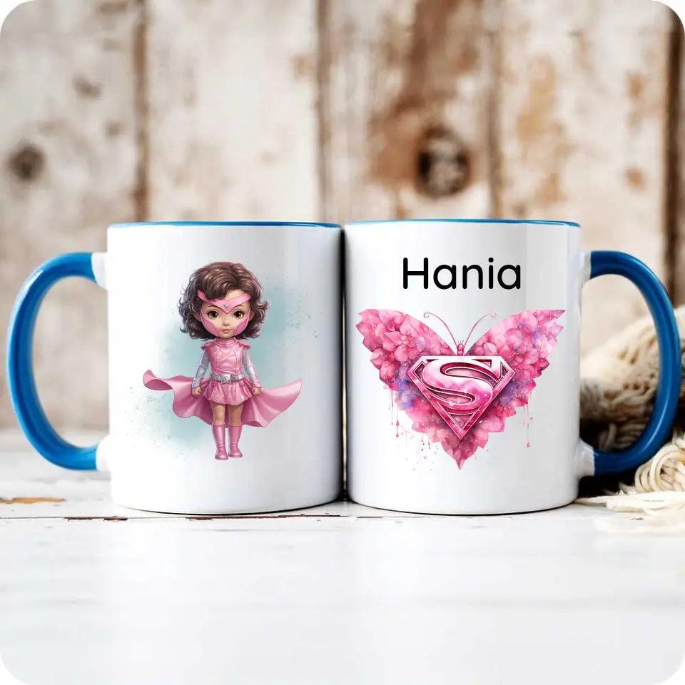 Personalizowany kubek dla dziewczynki Superbohaterka DD02 - storycups.pl