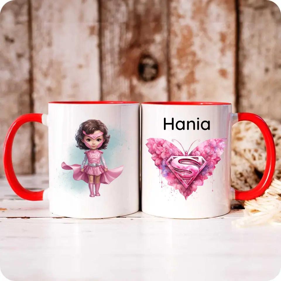 Personalizowany kubek dla dziewczynki Superbohaterka DD02 - storycups.pl