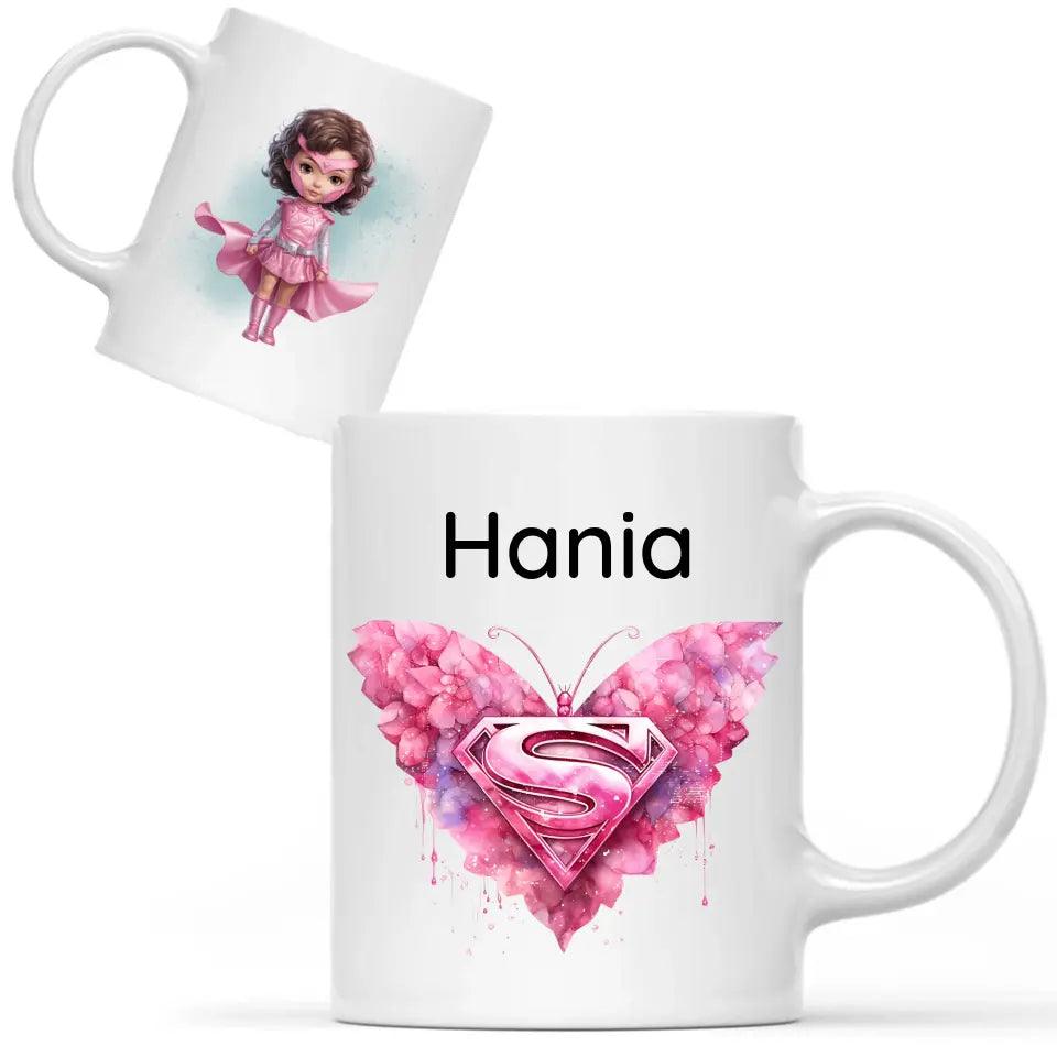 Personalizowany kubek dla dziewczynki Superbohaterka DD02 - storycups.pl