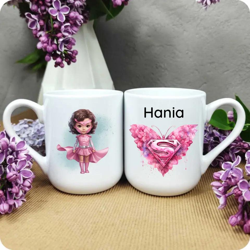 Personalizowany kubek dla dziewczynki Superbohaterka DD02 - storycups.pl