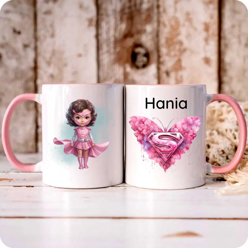 Personalizowany kubek dla dziewczynki Superbohaterka DD02 - storycups.pl