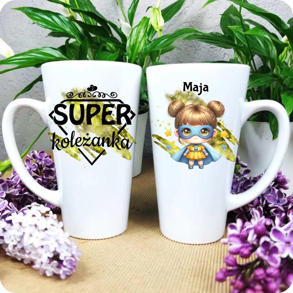 Personalizowany kubek dla dziewczynki SUPER KOLEŻANKA DD04 - storycups.pl