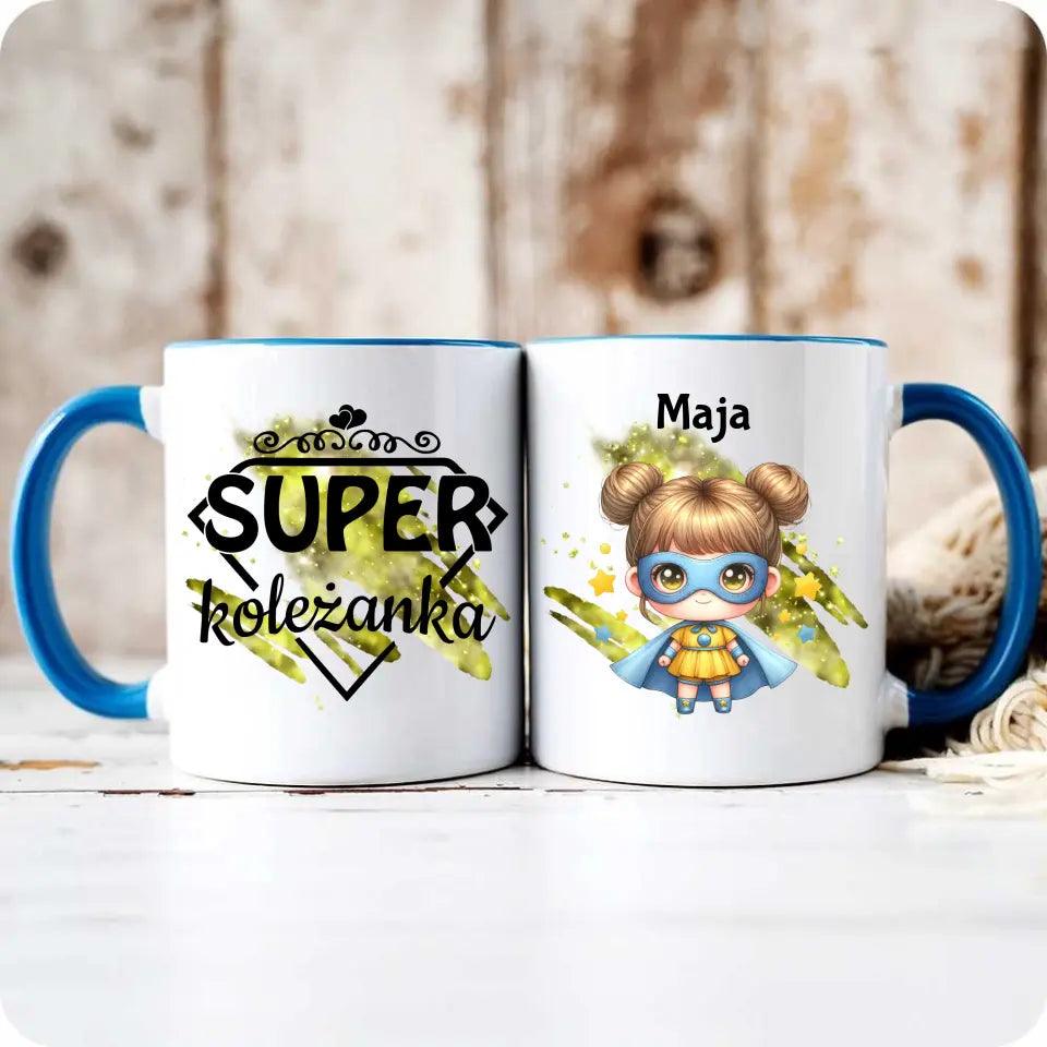 Personalizowany kubek dla dziewczynki SUPER KOLEŻANKA DD04 - storycups.pl