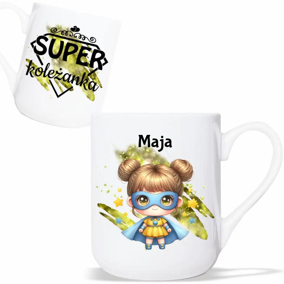 Personalizowany kubek dla dziewczynki SUPER KOLEŻANKA DD04 - storycups.pl