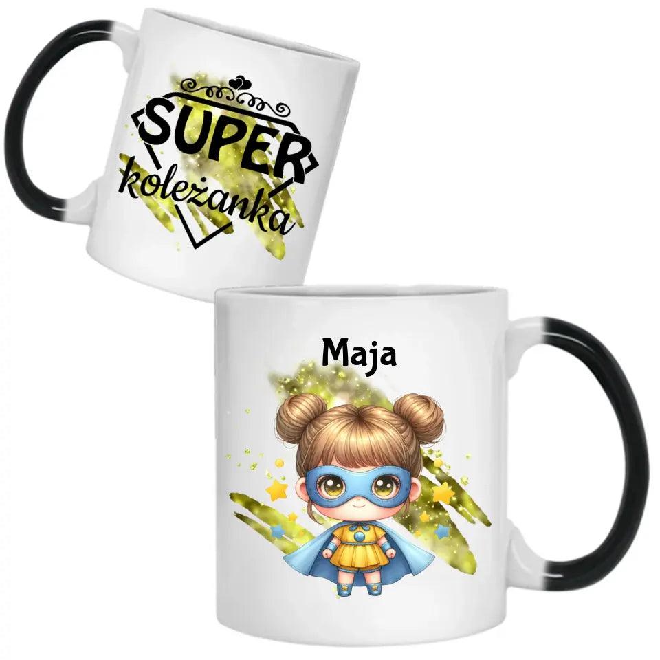 Personalizowany kubek dla dziewczynki SUPER KOLEŻANKA DD04 - storycups.pl