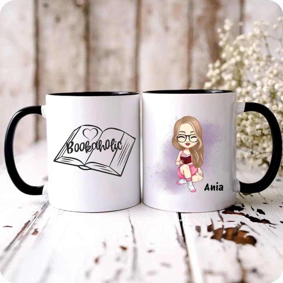 Kubek dla miłośniczki książek personalizowana postać imię DZ04 - storycups.pl