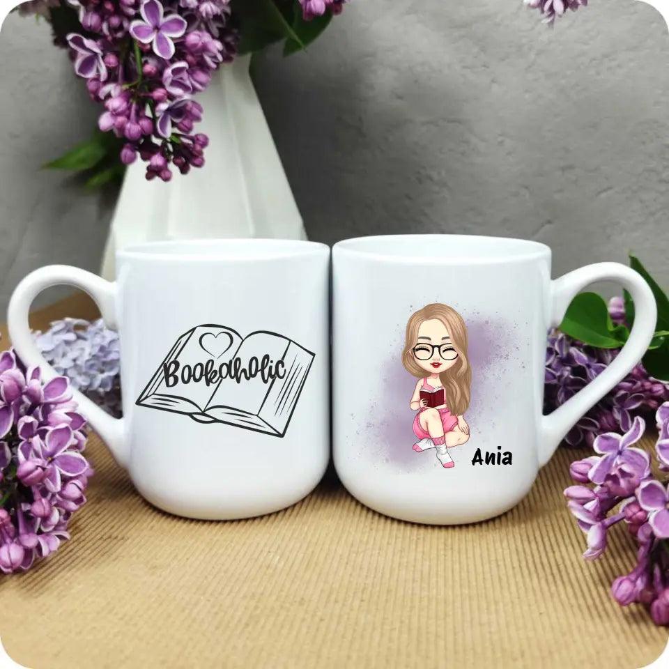 Kubek dla miłośniczki książek personalizowana postać imię DZ04 - storycups.pl