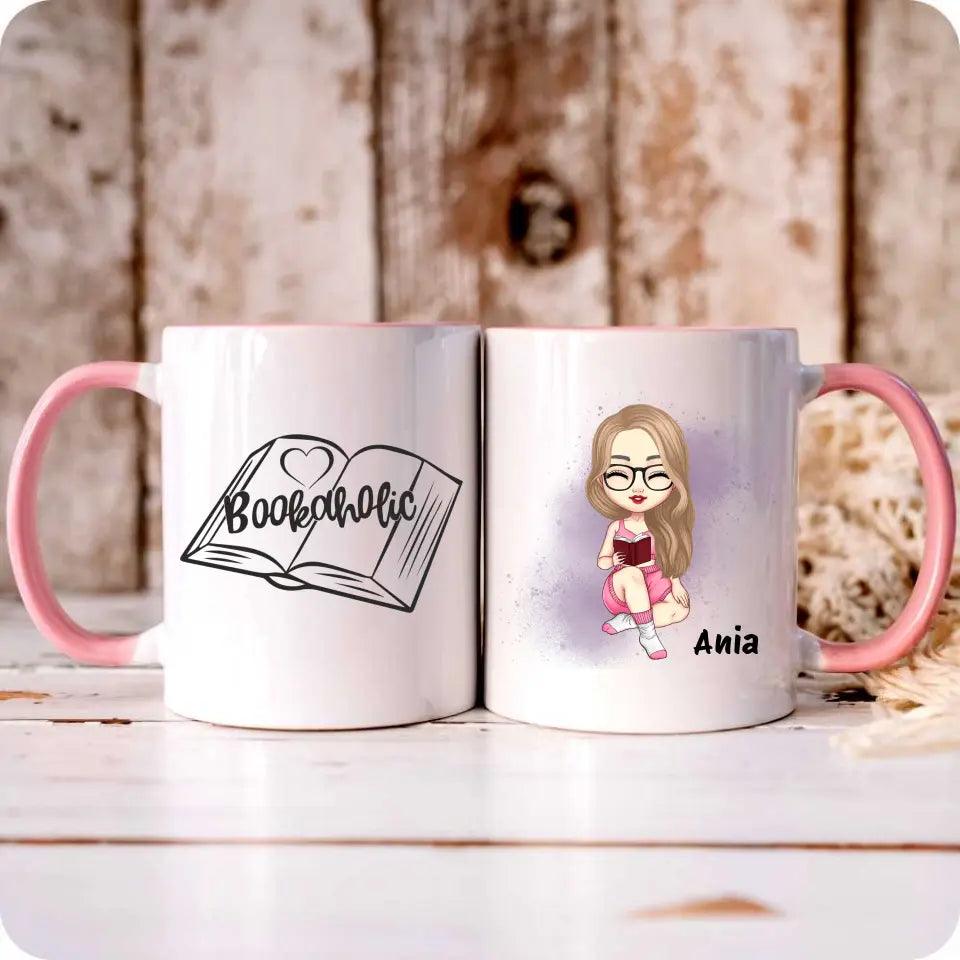 Kubek dla miłośniczki książek personalizowana postać imię DZ04 - storycups.pl