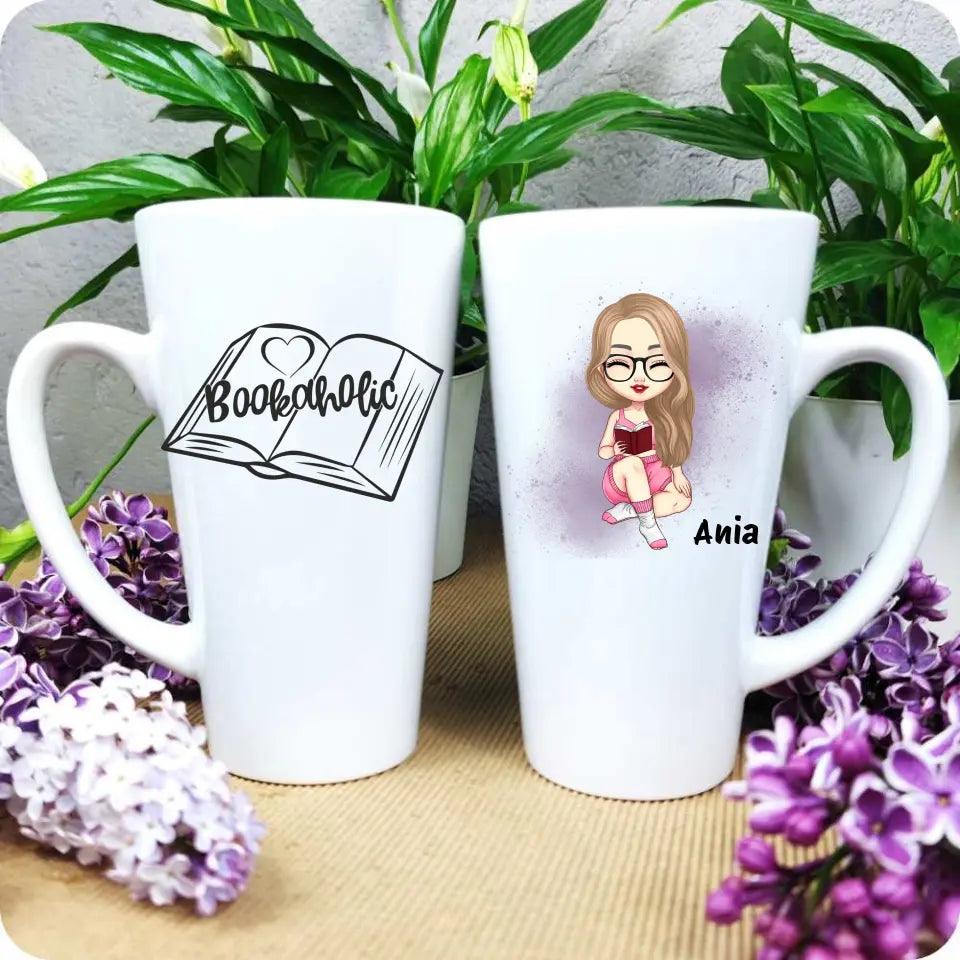 Kubek dla miłośniczki książek personalizowana postać imię DZ04 - storycups.pl