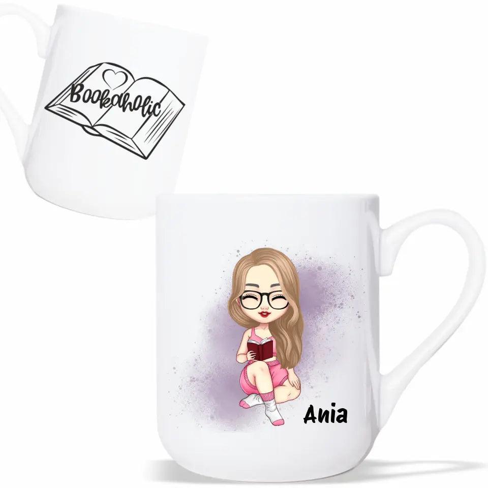 Kubek dla miłośniczki książek personalizowana postać imię DZ04 - storycups.pl