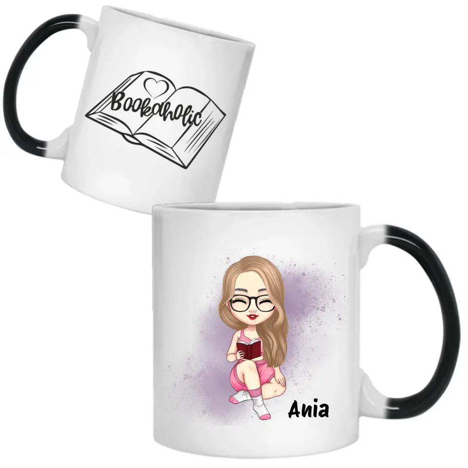 Kubek dla miłośniczki książek personalizowana postać imię DZ04 - storycups.pl