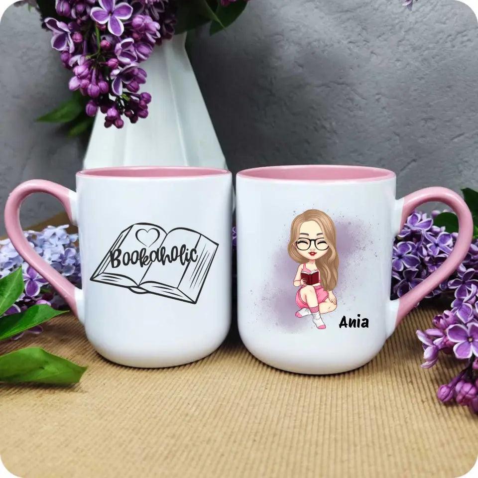 Kubek dla miłośniczki książek personalizowana postać imię DZ04 - storycups.pl