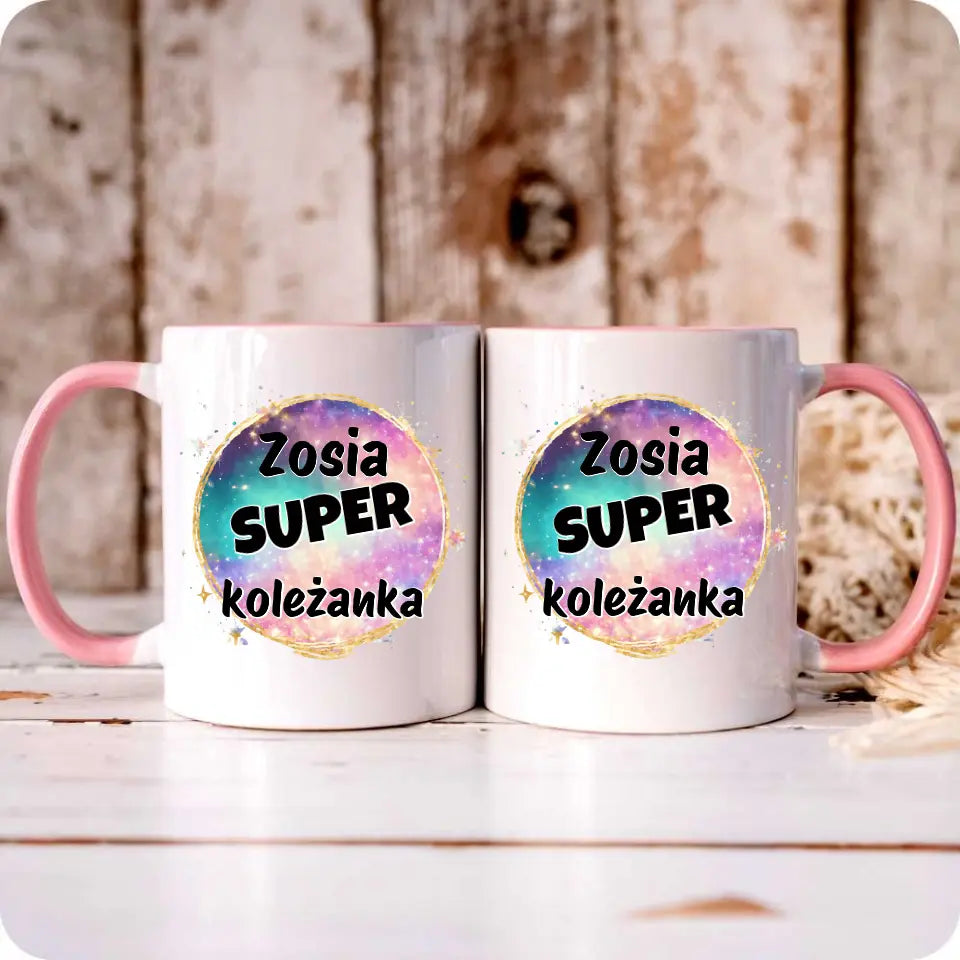 Kubek z imieniem dla super koleżanki DZ02 - storycups.pl