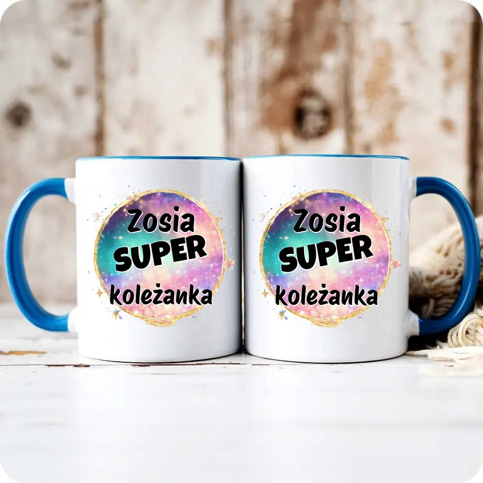 Kubek z imieniem dla super koleżanki DZ02 - storycups.pl