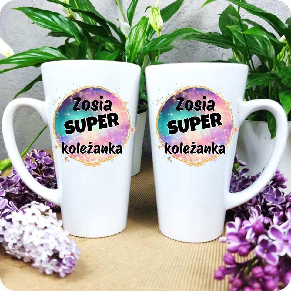 Kubek z imieniem dla super koleżanki DZ02 - storycups.pl