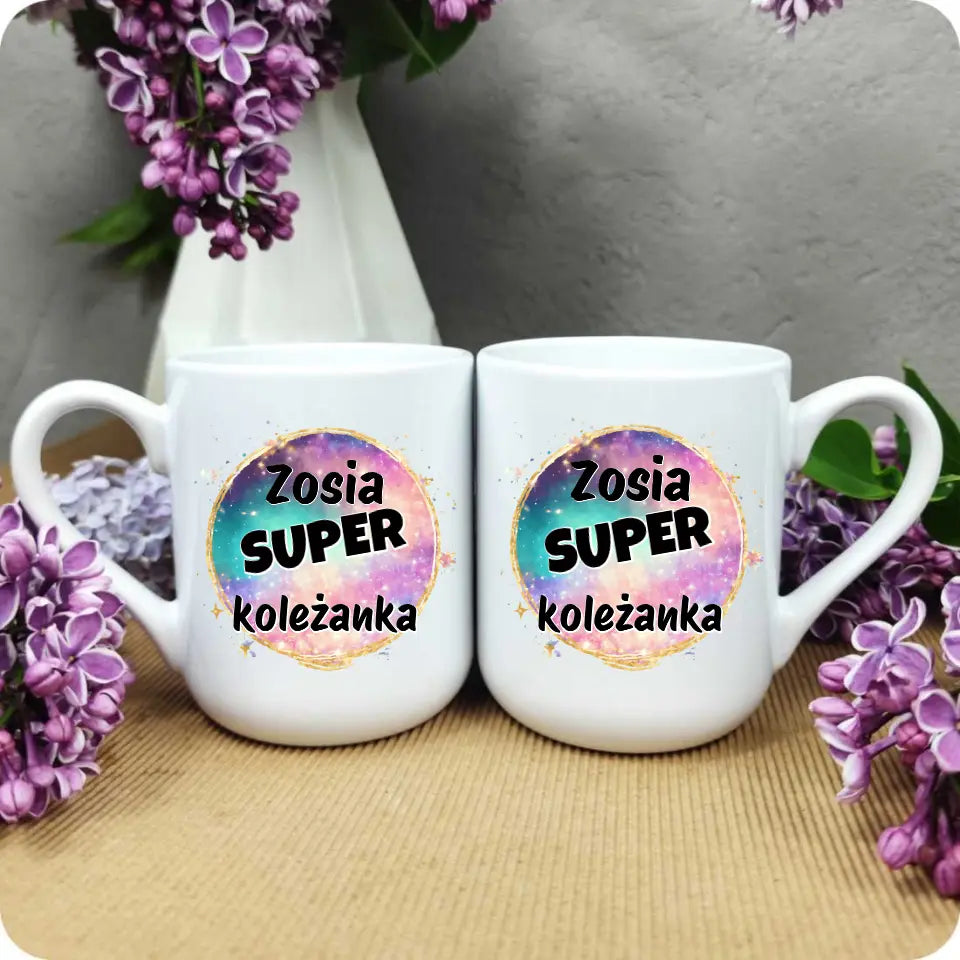 Kubek z imieniem dla super koleżanki DZ02 - storycups.pl