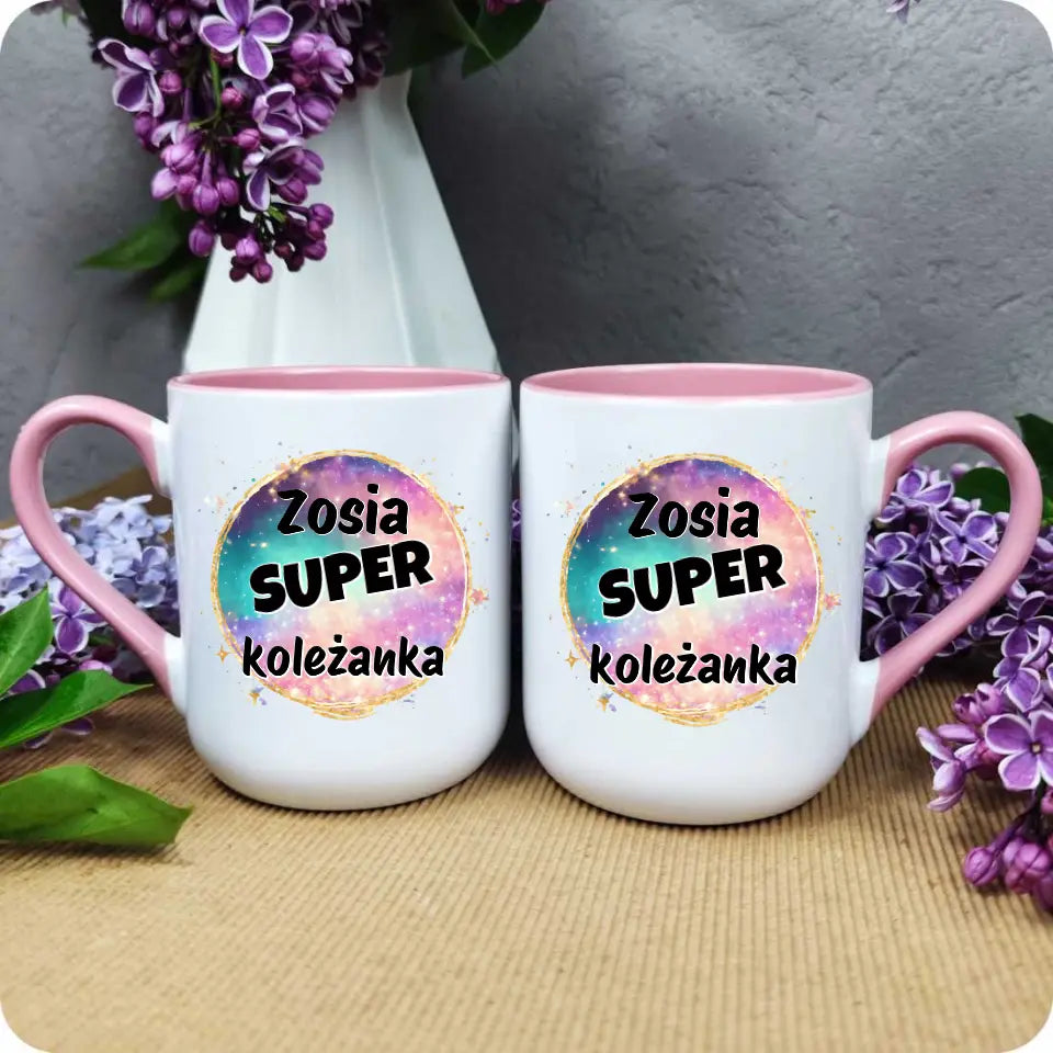 Kubek z imieniem dla super koleżanki DZ02 - storycups.pl