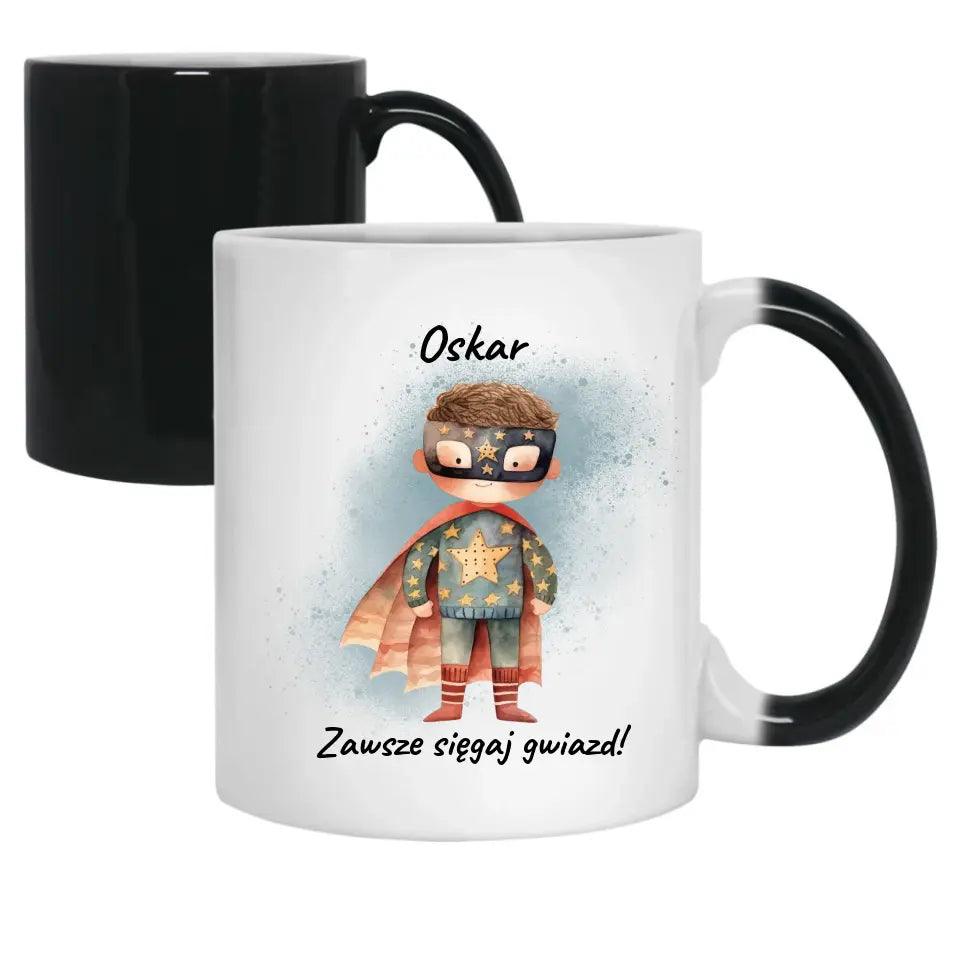 Personalizowany kubek dla chłopca SIĘGAJ GWIAZD DD06 - storycups.pl