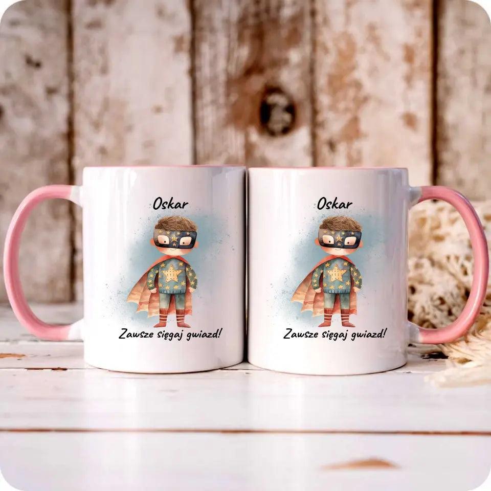 Personalizowany kubek dla chłopca SIĘGAJ GWIAZD DD06 - storycups.pl