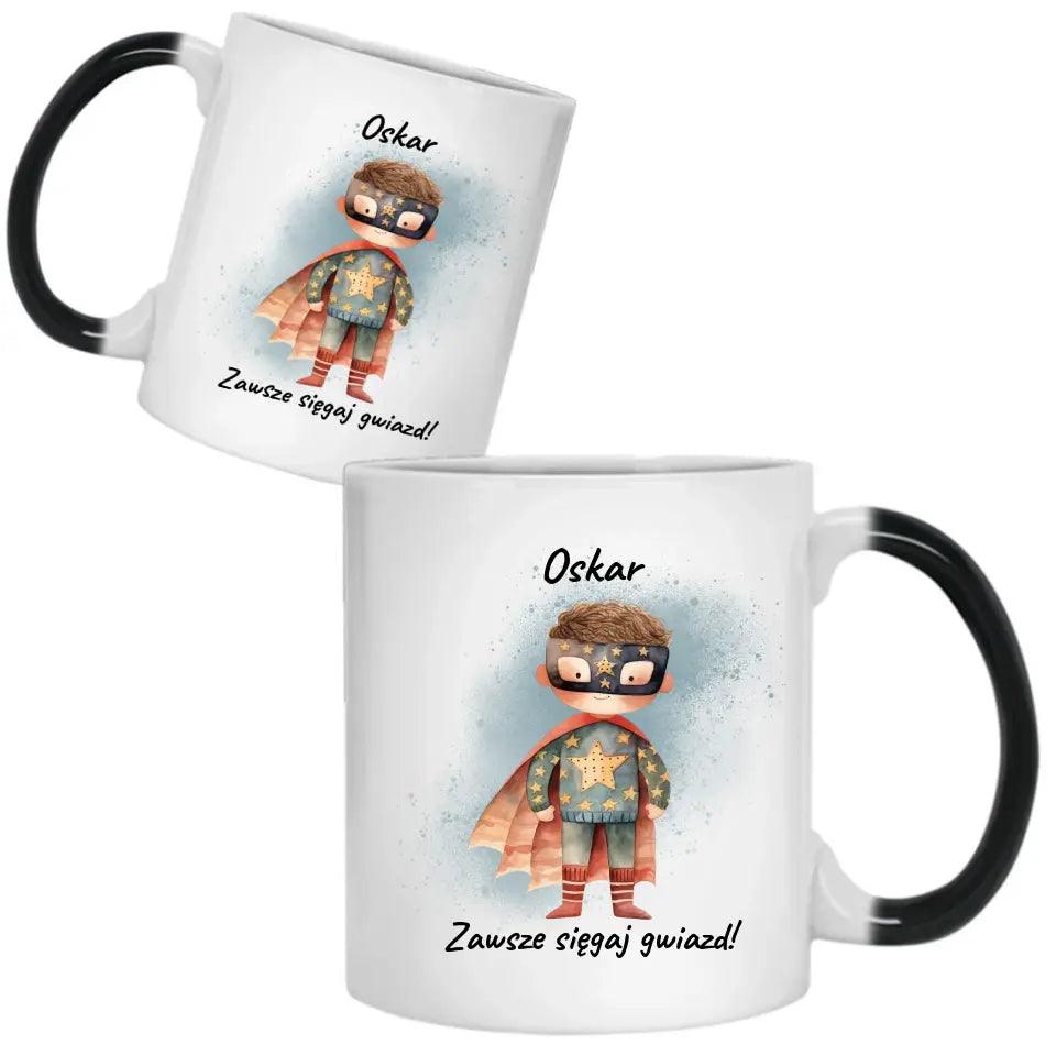 Personalizowany kubek dla chłopca SIĘGAJ GWIAZD DD06 - storycups.pl