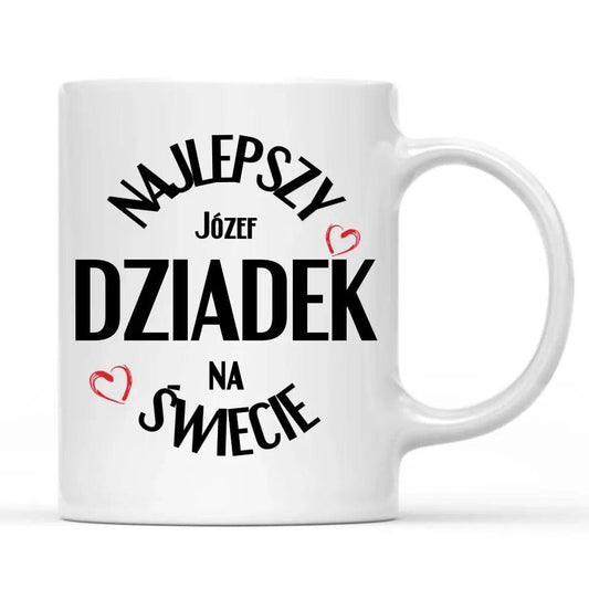 Kubek z imieniem dla dziadka na prezent NAJLEPSZY DZIADEK NA ŚWIECIE, na Dzień Dziadka - storycups.pl