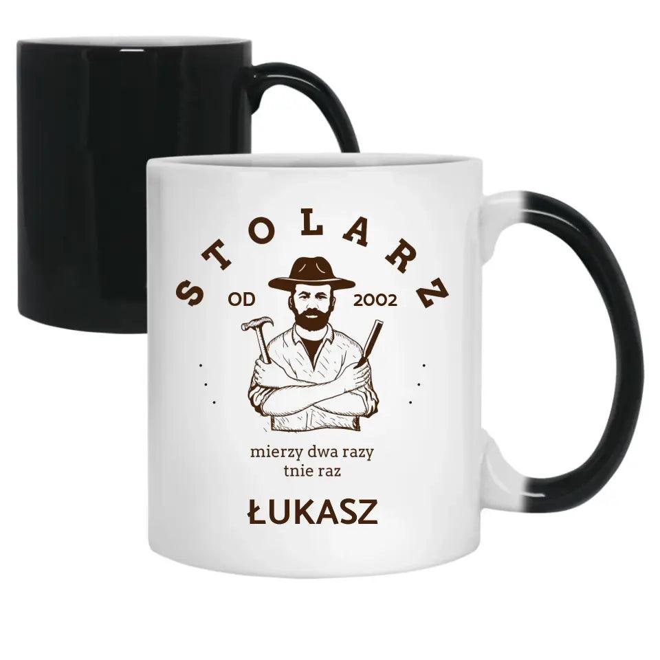 Kubek z imieniem dla STOLARZA personalizacja HZ05 - storycups.pl