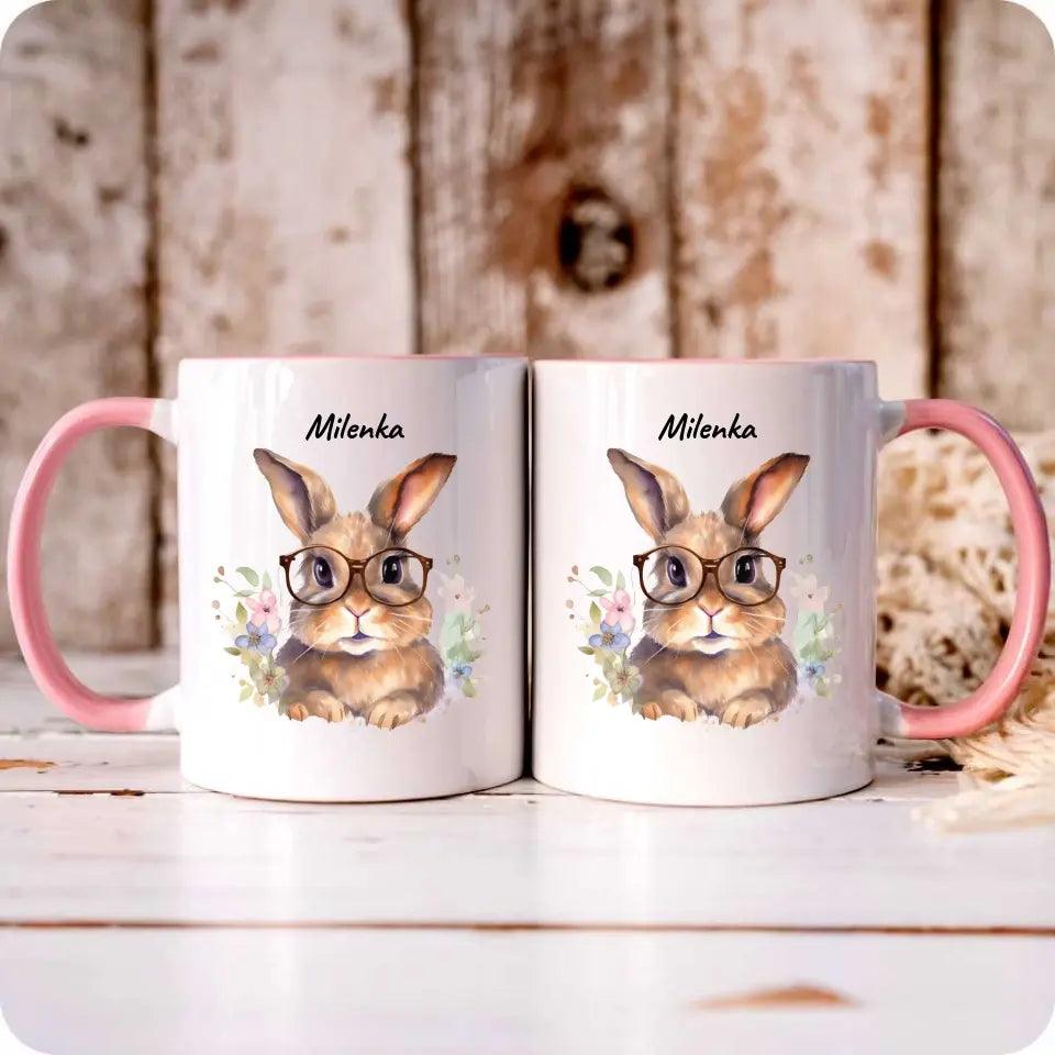 Kubek wielkanocny z imieniem personalizacja dla niej ZAJĄC WIELKANOC WN13 - storycups.pl