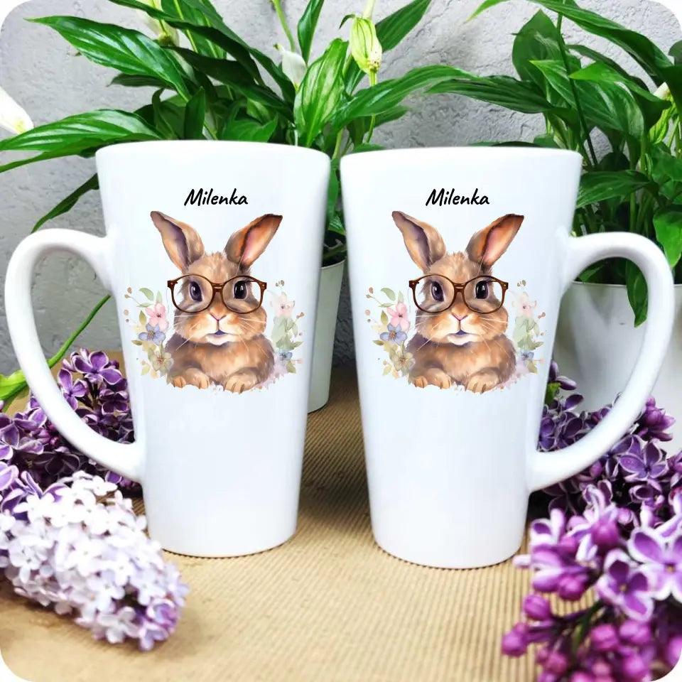 Kubek wielkanocny z imieniem personalizacja dla niej ZAJĄC WIELKANOC WN13 - storycups.pl