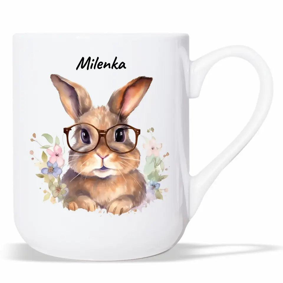 Kubek wielkanocny z imieniem personalizacja dla niej ZAJĄC WIELKANOC WN13 - storycups.pl