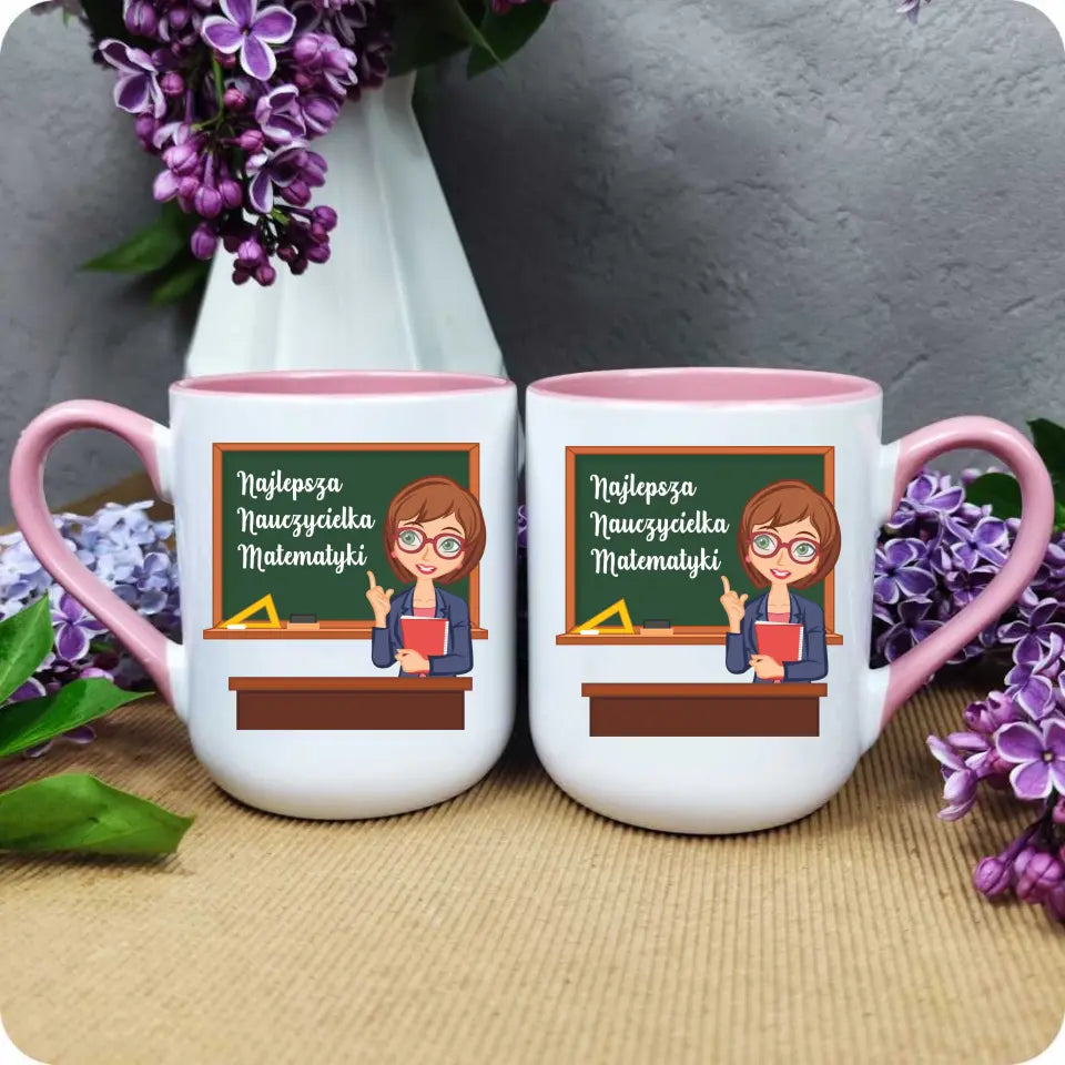 Różowy kubek kawowy z personalizowanym nadrukiem 330ml