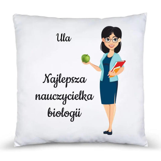 Poduszka dla nauczycielki BIOLOGII N39 - storycups.pl
