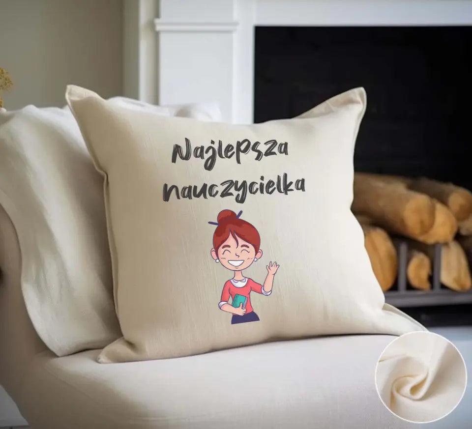Poduszka na prezent dla NAUCZYCIELKI N45 - storycups.pl