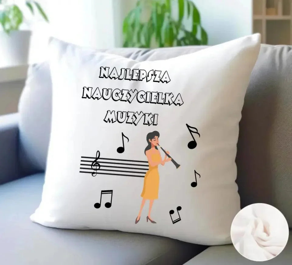 Poduszka dla nauczycielki MUZYKI N65 - StoryCups.pl