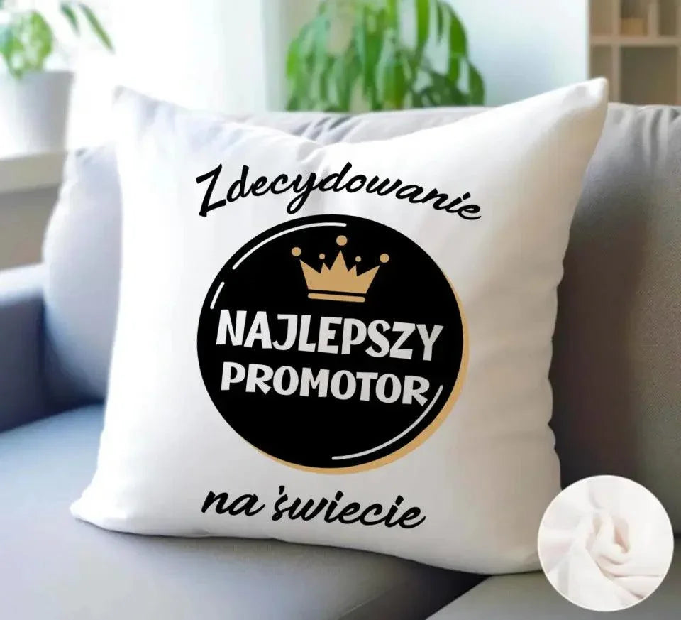 Poduszka na prezent dla PROMOTORA N67 - StoryCups.pl