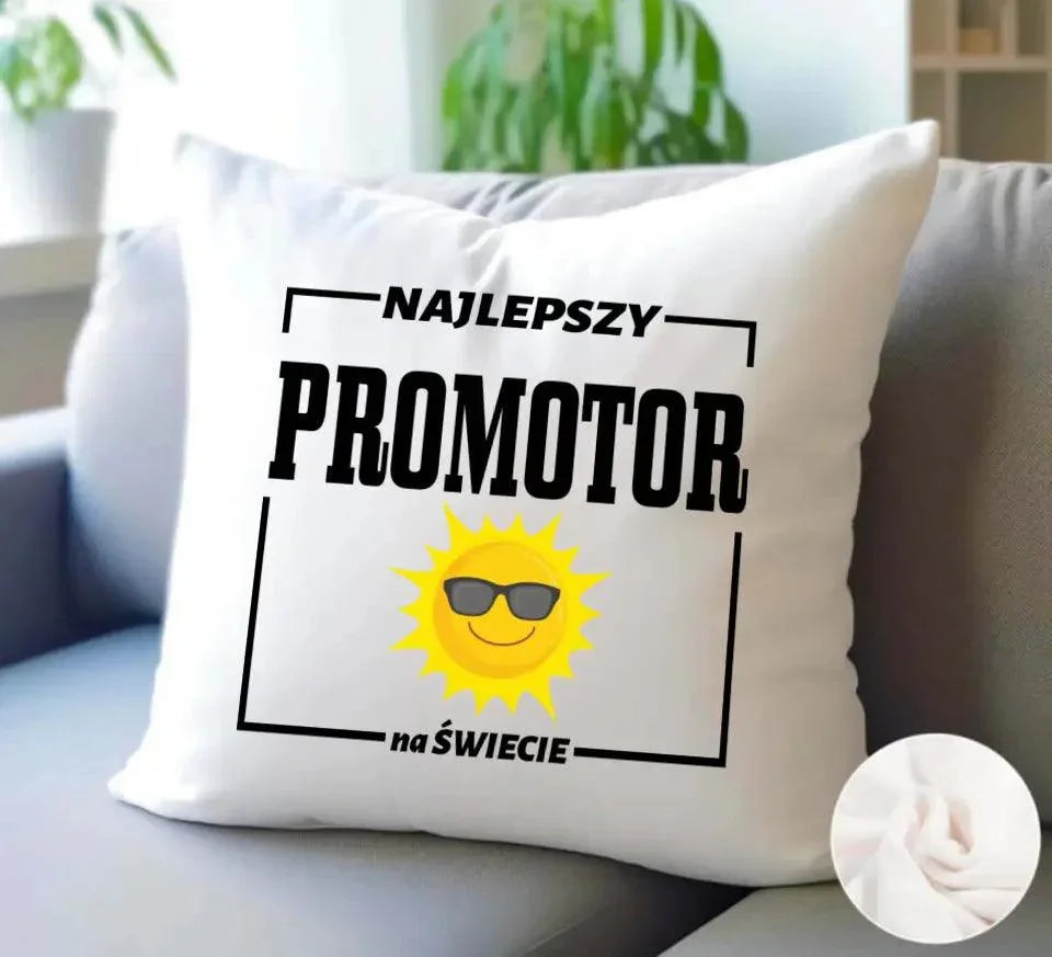 Poduszka na prezent NAJLEPSZY PROMOTOR N68 - StoryCups.pl