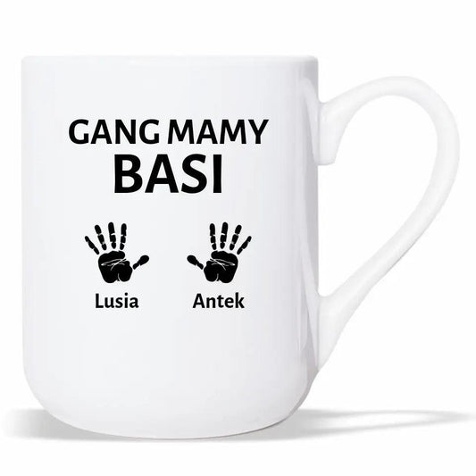 Personalizowany kubek dla mamy imiona dzieci GANG MAMY DM09 - storycups.pl