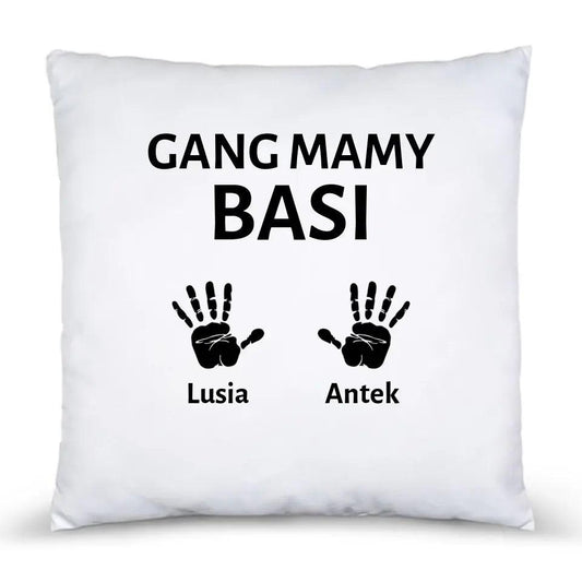 Personalizowana poduszka dla mamy imiona dzieci GANG MAMY DM09 - storycups.pl