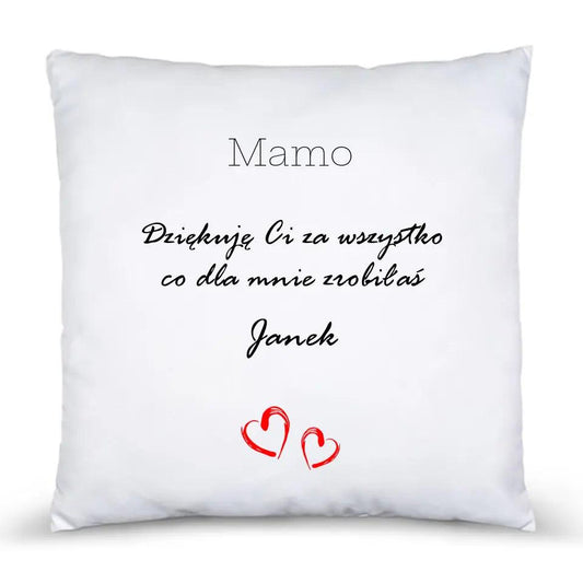 Personalizowana poduszka dla mamy DZIĘKUJĘ CI ZA WSZYSTKO DM11 - storycups.pl