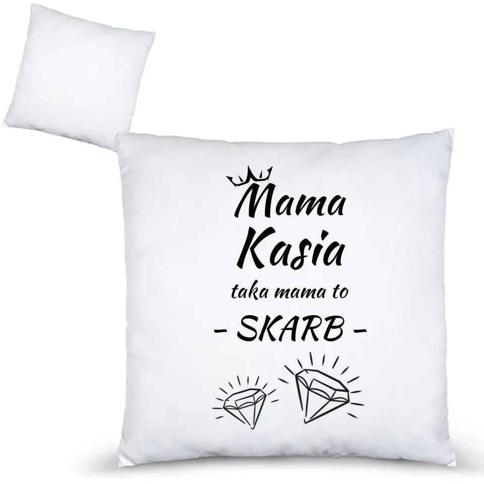 Personalizowana poduszka dla mamy TAKA MAMA TO SKARB DM12 - storycups.pl