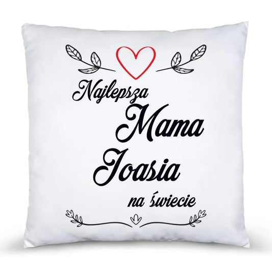 Poduszka dla mamy imię NAJLEPSZA MAMA DM15 - storycups.pl