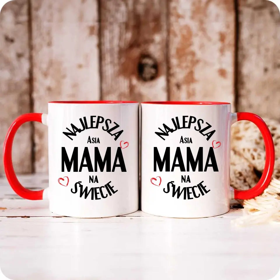 Kubek z imieniem dla mamy NAJLEPSZA MAMA NA ŚWIECIE DM22 - storycups.pl