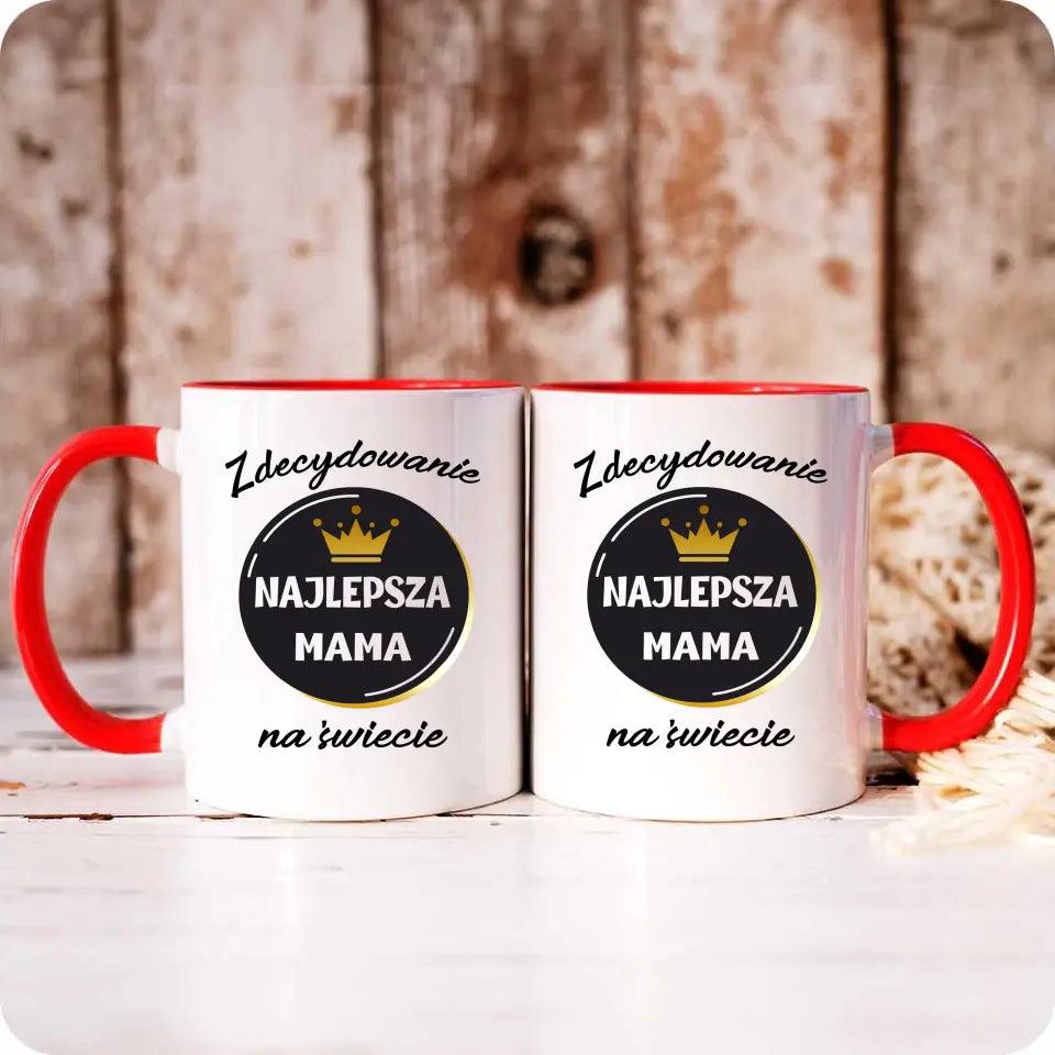 Kubek dla mamy ZDECYDOWANIE NAJLEPSZA MAMA DM25 - storycups.pl