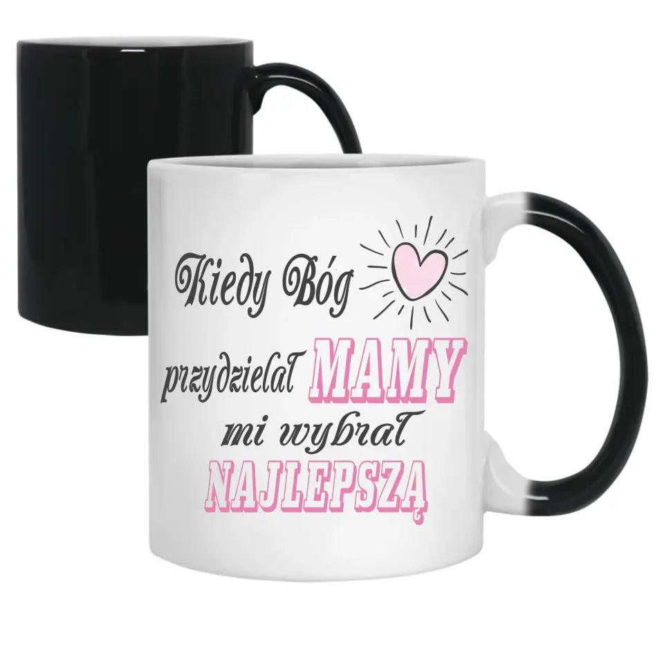 Kubek dla mamy KIEDY BÓG PRZYDZIELAŁ MAMY MI WYBRAŁ NAJLEPSZĄ DM29 - storycups.pl