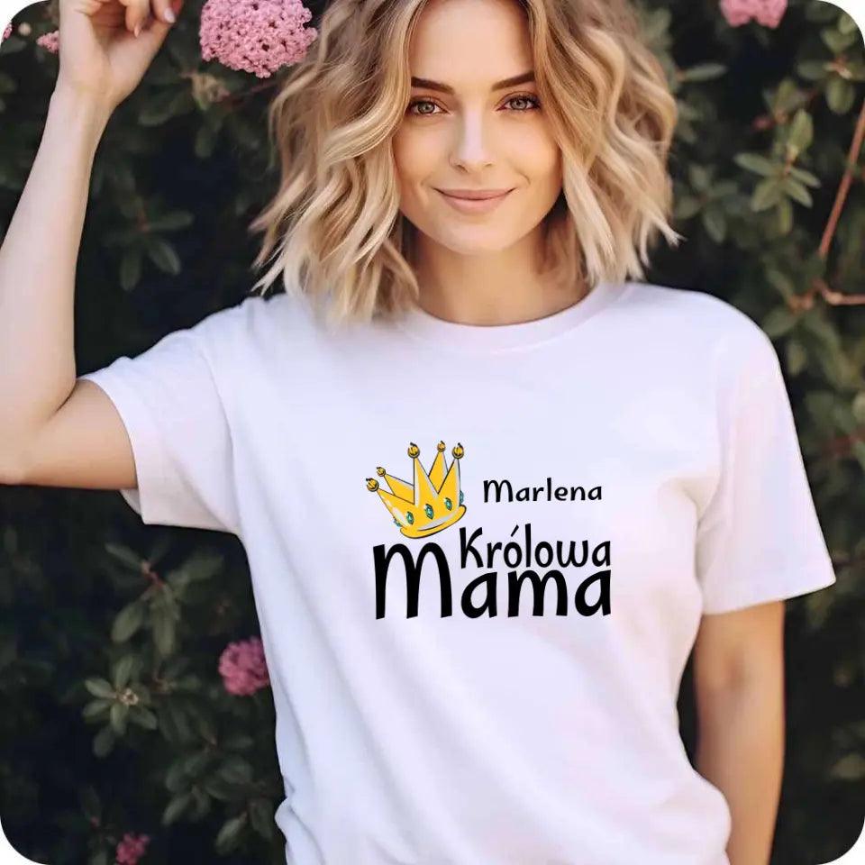 T-shirt koszulka dla mamy KRÓLOWA MAMA DM33 - storycups.pl