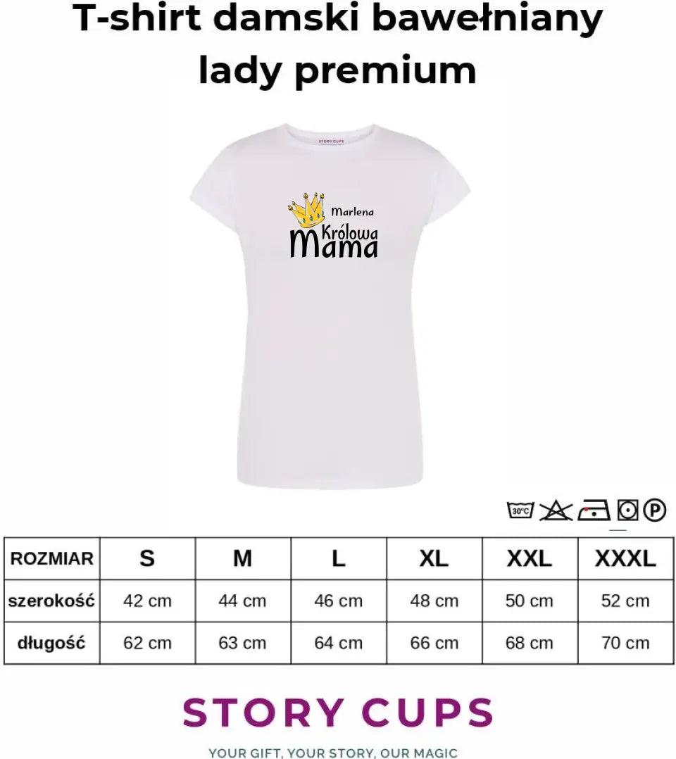 T-shirt koszulka dla mamy KRÓLOWA MAMA DM33 - storycups.pl